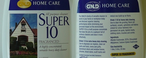 GNLD Super 10 multi-purpose cleaner effectively tackles a variety of cleaning jobs without harming you, your family, or the environment