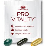 GNLD Pro Vitality sachet with Tre-en-en, Carotenoid complex, and Omega 3 Salmon Oil Plus